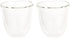 De'Longhi DeLonghi Double Walled Thermo Espresso Glasses, Set of 2, Regular, Clear