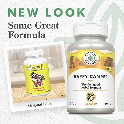 Natural Balance Happy Camper | Feel-Good Mood Support and Relaxation Supplement with Kava Kava (120 Count)