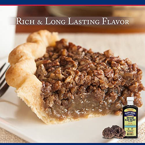 Happy Home Imitation Black Walnut Flavoring, Non-Alcoholic, Certified Kosher, 7 oz.