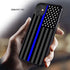 iPhone 11 Case,BOSLIVE Thin Blue Line American Flag Background Design TPU Slim Anti-Scratch Protective Cover Case for iPhone 11 6.1 Inch (2019)