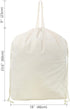 2 Pcs Canvas Laundry Bags with Carrying Handles & Drawstring Closure, Machine-washable Laundry Lining Bags for Laundry Hamper or Baskets
