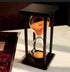 Sandglass 45 Minutes Timer Hourglass for Ornament Decoration Restaurant Living Room Home Closet Office Desk Bedroom Party Festival Christmas Wooden Frame Sand Timer Clock Orange