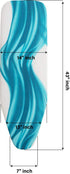 Mabel Home ironing Board Padded Cover, 100% Cotton, 43" x 14" - Blue & White