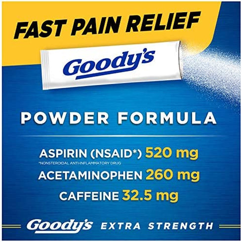 Goody's Extra Strength Headache Powder, Dissolve Packs, 24 Individual Packets