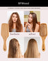 BFWood Bamboo Paddle Hairbrush with Bamboo Bristles for Massaging Scalp