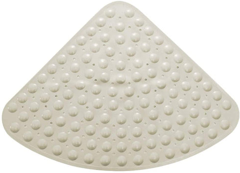 Eanpet Bath Mat Non-Slip Tub Shower Mats Bathtub Mat for Adult Kids, Machine Washable (Triangle, 28 x 28 Inch, Beige)