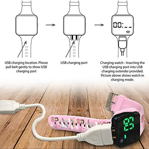 Potty Training Toilet Timer Watch for Girls, Fun Flashing Lights, Music, Water Resistant for Seat, Rechargeable, Smart Sensor, No Time Alarm, Amazing Kids, Baby & Toddler Potty Train Toilet Timer Pink