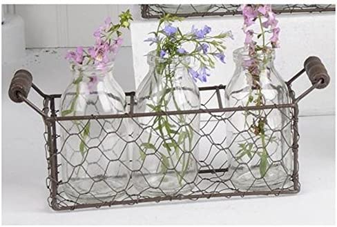 Blossom Bucket 131-36733 Small Rectangle Decorative Basket, Metal
