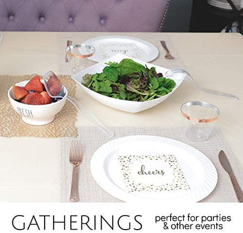 Plasticpro Disposable Plastic Serving Spoons Durable Heavy Duty Premium Serving Utensils Clear Pack of 4