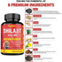 Shilajit Extract Capsules equivalent to 6550mg & Ashwagandha, Ginseng, Saw Palmetto, Maca, Tribulus, Chaga, Pepper | Trace Minerals Fulvic Acid|Immune Support, Brain Boost Supplement, 3 Months Supply