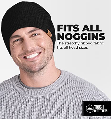 Winter Beanie Knit Hat for Men & Women - Daily Knit Ribbed Cap - Warm & Soft Stylish Toboggan Skull Caps for Cold Weather