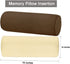 Memory Foam 16x6 Neck Pillow for Sleeping, Neck Pain Relief, Side Back Stomach Sleeper, Car or Office Chair Sofa,Support Pillow with Soft Velvet Pillowcase (Brown)