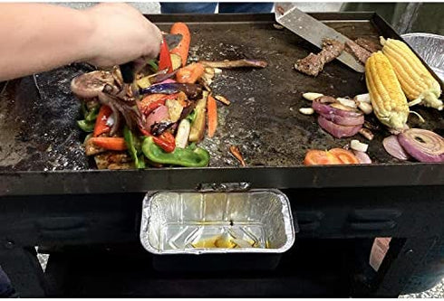 MixRBBQ BBQ Drip Pans Replacement for Blackstone 17”,22",28",30” & 36" Griddle, Griddle Accessories Grill Grease Cup Liner, Rear Grease Tray, Heavy-Duty Disposable Aluminum Foil Pan - 20 Pack