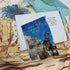 Smiling Wisdom - City Retirement Journey Goodbye Greeting Card - Wherever You Go, Go with All Your Heart Gift Set - Chiffon Viscose Scarf - Woman Coworker Grad - Tan Blue Multi-Colored