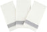 PARTY BARGAINS Disposable Linen-feel Paper Guest Towels - (100 Pack) 13" x 16" White w/Silver Print Cloth-like Paper Hand Towels for Bathroom, Soft, Durable Paper Napkins for Dinner, Wedding & Party