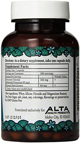 Alta Health Potassium Chloride and Silica Capsules, 100 Count