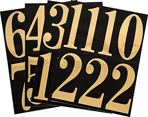 Hillman 842276 Black and Gold Mailbox Number Pack, 3-Inch