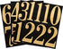 Hillman 842276 Black and Gold Mailbox Number Pack, 3-Inch