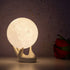 BRIGHTWORLD Moon Lamp, 3.5 inch 3D Printing Lunar Lamp Night Light with White Hand Stand as Kids Women Girls Boy Birthday Gift, USB Charging Touch Control Brightness Two Tone Warm Cool White