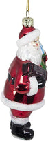 HERSHEY'S Kurt Adler Glass Santa Bar Ornament, 5-Inch