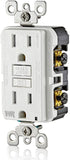 Leviton GFWT1-W Self-Test SmartlockPro Slim GFCI Weather-Resistant and Tamper-Resistant Receptacle with LED Indicator, 15-Amp, White