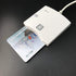 EMV SIM eID Smart Chip Card Reader Writer Programmer #N68 DOD Military USB Common Access CAC Smart Card Reader + SDK Kit, Compatible Windows (White)