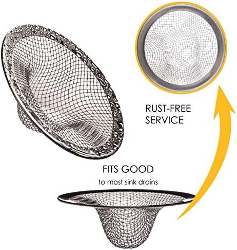 Hair Catcher Drain Cover, Sink Strainer, Small Drain Protector 3", Kitchen Drain Catcher, Shower Sink Drain Cover Mesh (Pack of 3)