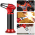 Blow Torch, Professional Kitchen Cooking Torch with Lock Adjustable Flame Refillable Mini Blow Torch Lighter for BBQ, Baking, Brulee Creme, Crafts and Soldering(Butane Gas Not Included)