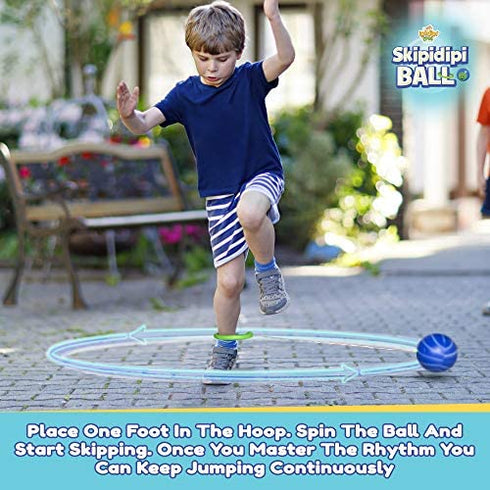 IPIDIPI TOYS Skip It Ankle Toy Retro Skipit Toy Hopper Ball for All Ages - Improve Coordination, Get Exercise The Fun Way - Playground Ball with Adjustable Rope Length for Kids of All Heights