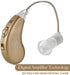 Digital Hearing Amplifiers - Rechargeable BTE Personal Sound Amplifier Pair with USB Dock - Premium Gold Behind The Ear Sound Amplification - by NewEar