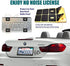 Aootf License Plate Frame Carbon Fiber- Black Aluminum Car Tag Holder Cover Printed Carbon Pattern with Stainless Steel Screws Caps, Front & Rear 2 Pack