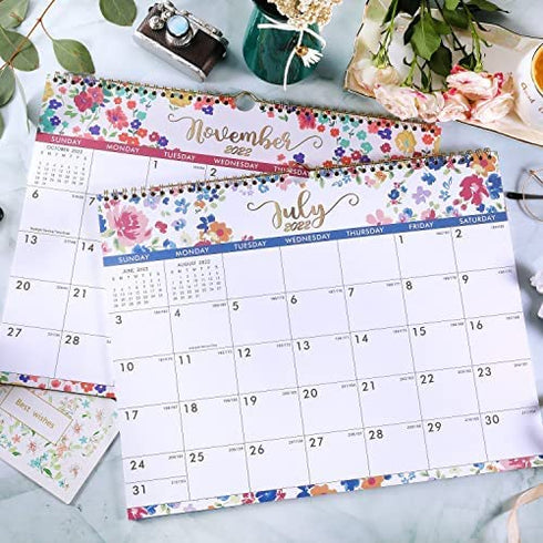 2022 Wall Calendar - Calendar 2022 with Spiral Twin-Wire Binding & Large Blocks, June 2022 - December 2022, 14.6" x 11.4", Perfect for Planning & Organizing for Home or Office - New