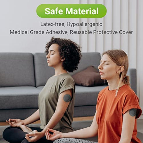 Sensor Covers for Freestyle Libre 2 Swimming Waterproof (25PCS)+ 1 Hardshell Cover, No Glue on Sensor, 1-Hand Patching/Removing, Adhesive Patches, CGM Overpatch, Freestyle Libre 14 Day Sensor Patches