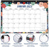 Desk Calendar 2023-2024 - Large Desk Calendar 2023-2024, Jan 2023 - Jun 2024, 17" x 12", Desk Pad, Large Monthly Blocks, Calendar with Tear Off Design, 2 Corner Protectors & 2 Hanging Hooks