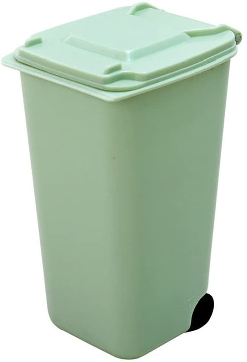 TOYMYTOY 4Pack Mini Wastebasket Set,Desk Trash Can with Lid Desktop Garbage Organizer Storage Bin Pen Pencil Cup Holder Office Supplies