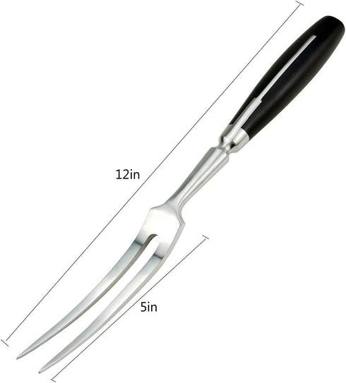 Kakamono Carving Fork Stainless-Steel Curved Meat Fork 12"