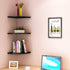 Corner Wall Shelves of 3 Tier,Wood Floating Shelves for Wall,Wall Mount Corner Shelves for Bedroom Bathroom Kitchen Living Room