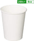 CantaGreen 6 OZ White Paper Cups,200 Count Heavyduty Disposable Hot and Cold Cup