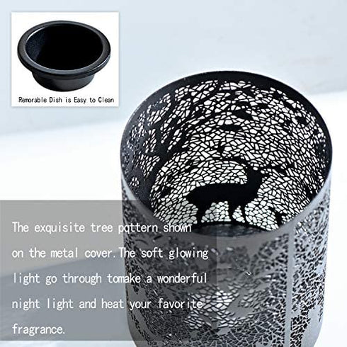ASAWASA Metal Wall-Plug Wax Melt Warmer,Electric Wax Burner Melter Fragrance Warmer Night lamp,for Home Bedroom Kitchen Garage Gifts Décor Aromatherapy Yoga (Deer)
