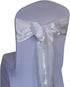 WELMATCH Ivory Satin Chair Sashes Ties 50 pcs Wedding Banquet Party Event Decoration Chair Bows (Ivory, 50)