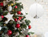 200pcs Christmas Ornaments String Hanger Silver Precut Ribbon Hook for Christmas Tree Ornament Decorations with Snap Fastener