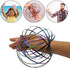 Flow Ring Spinner Ring Arm Toy - Magic Ring Game for Kids Arm Bracelet Kinetic Spiral Flow Ring Spring Toy - 3D Roll Rings Arm Slinky Metal Toy Stainless Ring - Infinity Loop Rainbow Kinetic Flow Ring