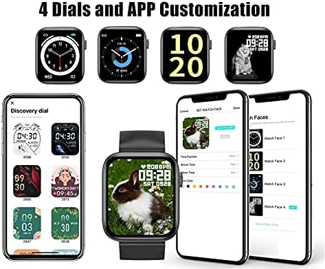 feifuns Smart Watch with Call(Answer Make Call) IP67 Waterproof Fitness Tracker Heart Rate Blood Pressure Oxygen SpO2 Sleep Step Calorie Count Smart Watches for Men Women for Android iOS Phone (White)