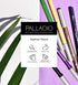 Palladio Wooden Eyeliner Pencil, Thin Pencil Shape, Easy Application, Firm yet Smooth Formula, Perfectly Outlined Eyes, Contour and Line, Long Lasting, Rich Pigment, Black