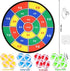 Dart Board for Kids Double Sided with 16 Sticky Balls 2 Hooks, Party Games Stocking Stuffers Dinosaur Target Toys for 3 4 5 6 7 8 9 10 11 12 Year Old Boys and Girls