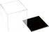 Cliselda Clear Acrylic Display Case with Black Base, Countertop Box Cube Organizer Stand Riser Dustproof Protection Showcase for Action Figures Toys Collectibles (4x4x4 Inch)