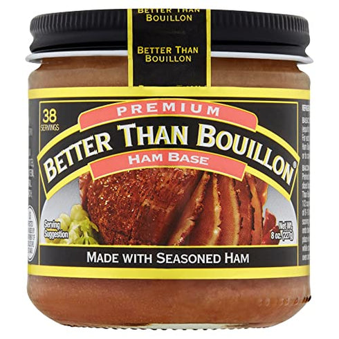 Better Than Bouillon Premium Ham Base, Made with Seasoned Ham, Blendable Base for Added Flavor, 38 Servings Per Jar, 8-Ounce Jar (Pack of 2)