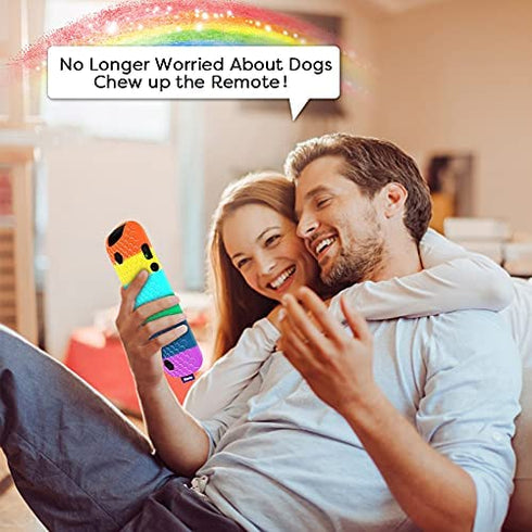 Case for Roku Voice Remote Pro, Cover Roku Ultra 2020/2019/2018 Remote Control Silicone Protective Controller Back Sleeve Holder Universal Replacement Skin New Battery Protector (Rainbow)