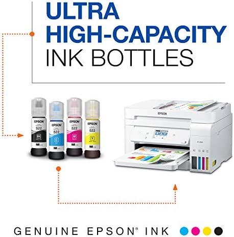 EPSON T522 EcoTank Ink Ultra-high Capacity Bottle Black (T522120-S) for select Epson EcoTank Printers