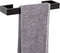 TocTen Bath Towel Rack - Square Base Thicken SUS304 Stainless Steel Towel Bar for Bathroom, Bathroom Bar Accessories Towel Rod Heavy Duty Wall Mounted Towel Holder (Matte Black, 12 Inch)